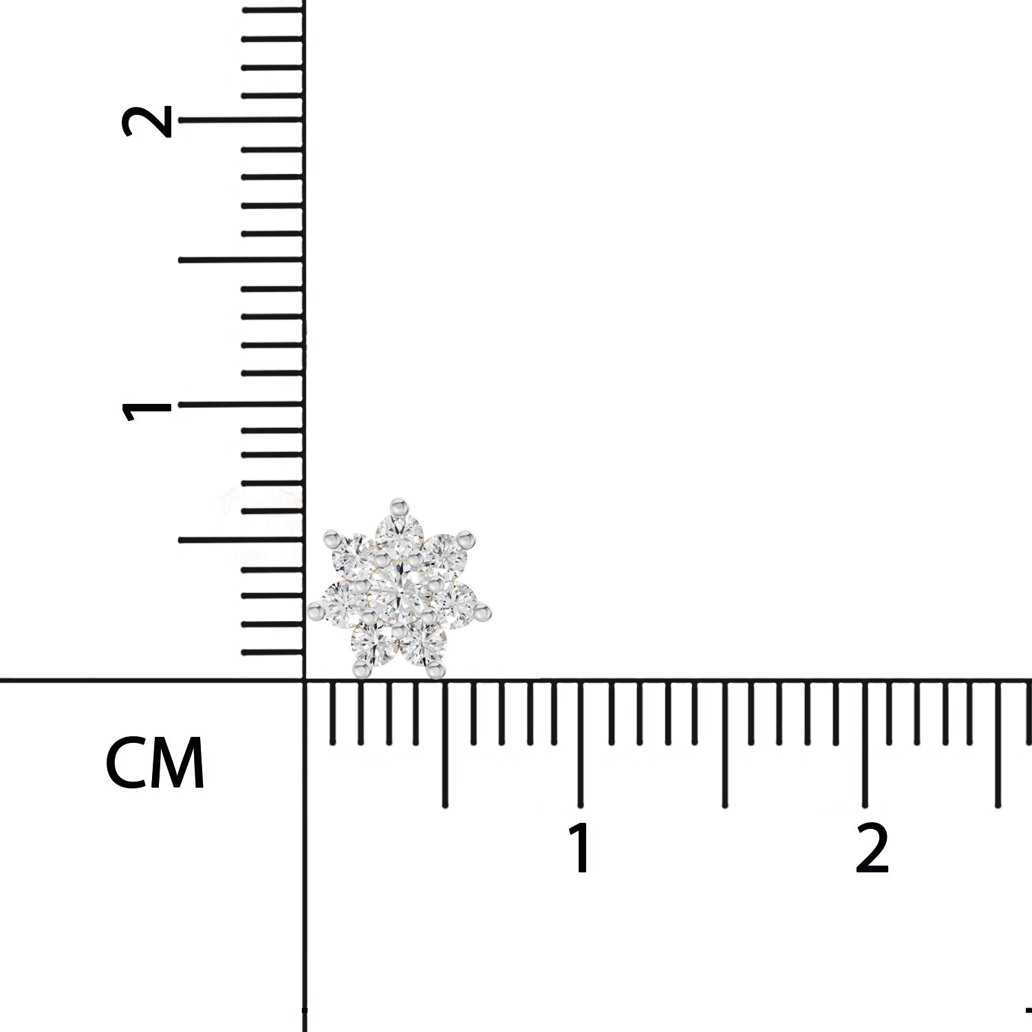 0.16 Carat Round Shape Celestial Diamond Nose Pin | 14K Yellow Gold-Screw