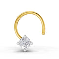 0.05 Ct Round Shape Solitaire Diamond Nose Pin | 14K Yellow Gold
