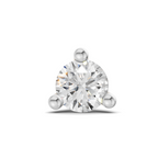 0.1 Carat Lab Grown Diamond Classic Trio-Prong Nosepin | 14K White Gold (Screw)