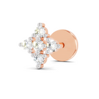 0.08 Carat Lab Grown Diamond Celestia Cluster  Nosepin | 14K Rose Gold (Screw)