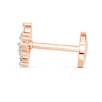 0.08 Carat Lab Grown Diamond Celestia Cluster  Nosepin | 14K Rose Gold (Screw)