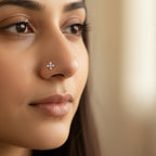 0.08 Carat Lab Grown Diamond Celestia Cluster  Nosepin | 14K Rose Gold (Screw)