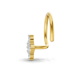 0.08 Carat Lab Grown Diamond Celestia Cluster  Nosepin | 14K Yellow Gold (Wire)