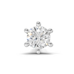 0.11 Carat Lab Grown Diamond 6-Prong Stud Nosepin | 14K White Gold (Screw)