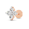 0.1 Carat Lab Grown Diamond Round Shape Cluster Nosepin | 14K Rose Gold (Screw)