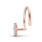 0.06 Carat Lab Grown Diamond Round Shape Starlet Nosepin | 14K Rose Gold (Wire)