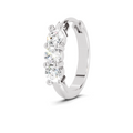 0.11 Carat Lab Grown Diamond Trio Stone Nosepin | 14K White Gold (Screw)