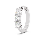 0.11 Carat Lab Grown Diamond Trio Stone Nosepin | 14K White Gold (Screw)