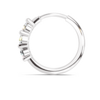 0.11 Carat Lab Grown Diamond Trio Stone Nosepin | 14K White Gold (Screw)