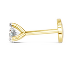 0.15 Carat Lab Grown Diamond Celeste Solitaire Nosepin | 14K Yellow Gold (Screw)