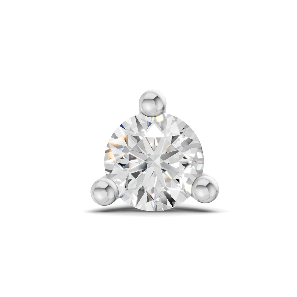 0.15 Carat Lab Grown Diamond Celeste Solitaire Nosepin | 14K Yellow Gold (Screw)