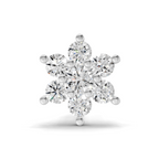0.16 Carat Lab Grown Diamond Snowflake Nosepin | 14K Yellow Gold (Screw)