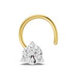 0.23 Carat Lab Grown Diamond Solitaire Nosepin | 14K Yellow Gold (Wire)