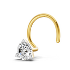 0.23 Carat Lab Grown Diamond Solitaire Nosepin | 14K Yellow Gold (Wire)
