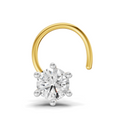 0.25 Carat Lab Grown Diamond Solitaire Nosepin | 14K Yellow Gold (Wire)
