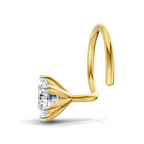 0.25 Carat Lab Grown Diamond Solitaire Nosepin | 14K Yellow Gold (Wire)