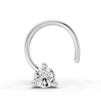 0.04 Ct Round Shape Soilitaire Diamond Nose Pin | 14K Yellow Gold