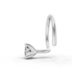 0.04 Ct Round Shape Soilitaire Diamond Nose Pin | 14K Yellow Gold