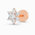 0.11 Ct Round Shape Nose Pin | 14K Rose Gold