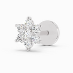 0.11 Ct Round Shape Nose Pin | 14K Yellow Gold