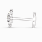 0.11 Ct Round Shape Nose Pin | 14K Yellow Gold
