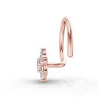 0.11 Ct Round Shape Nose Pin | 14K Yellow Gold