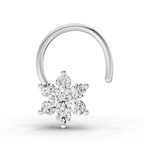 0.11 Ct Round Shape Nose Pin | 14K Yellow Gold