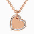 0.07 Carat Heart Pendant | 14K Rose Gold