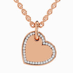 0.07 Carat Heart Pendant | 14K Rose Gold