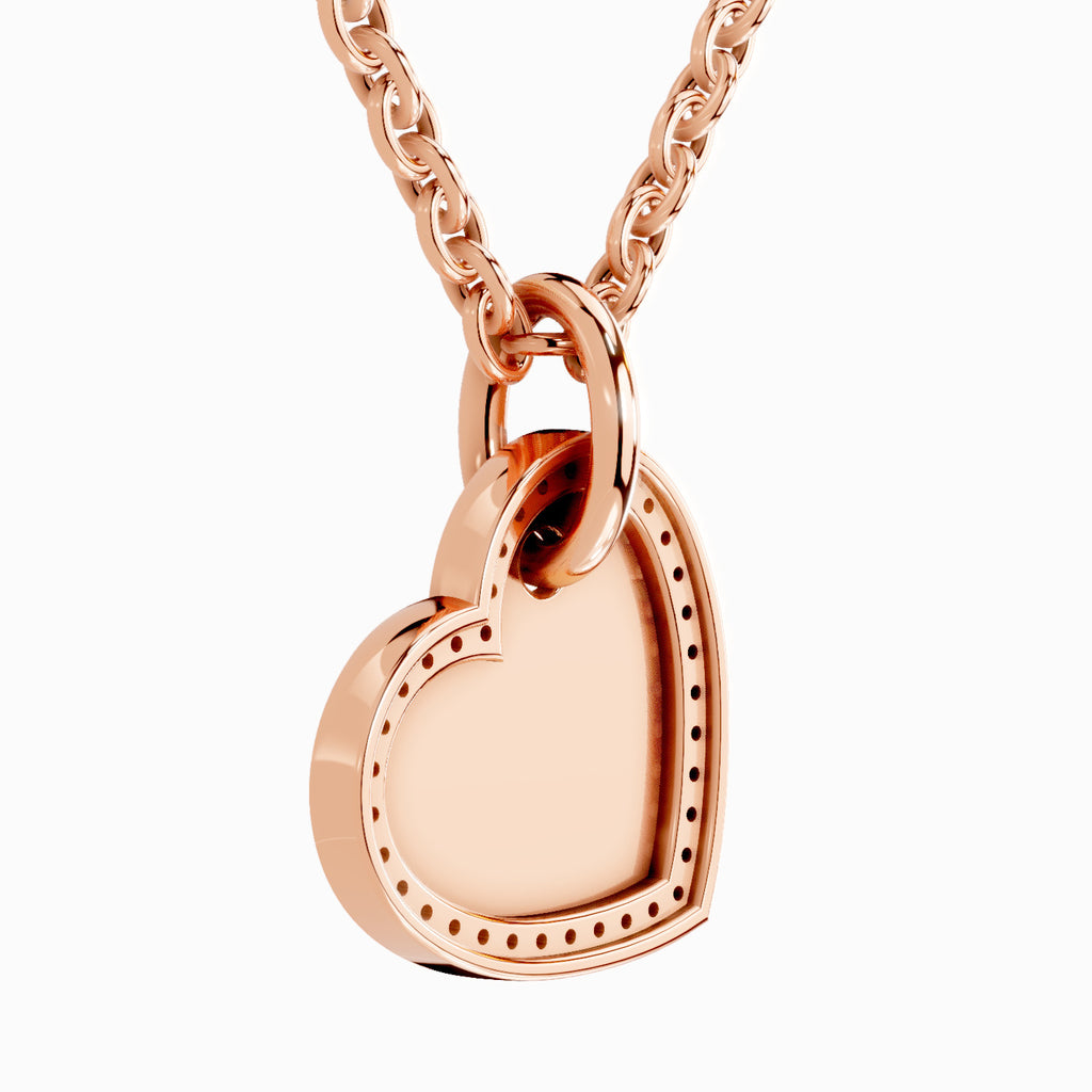0.07 Carat Heart Pendant | 14K Rose Gold