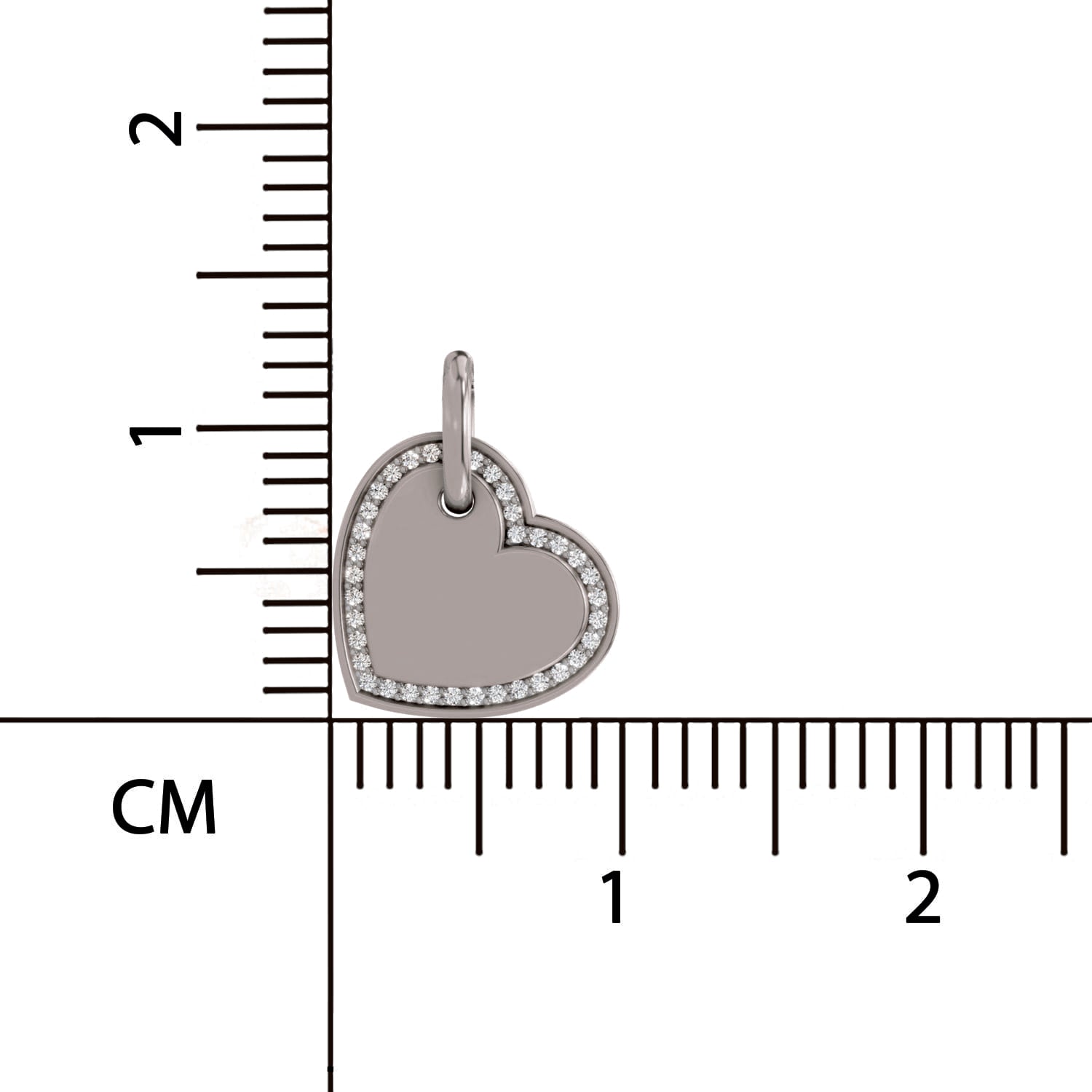 0.07 Carat Heart Pendant | 14K White Gold