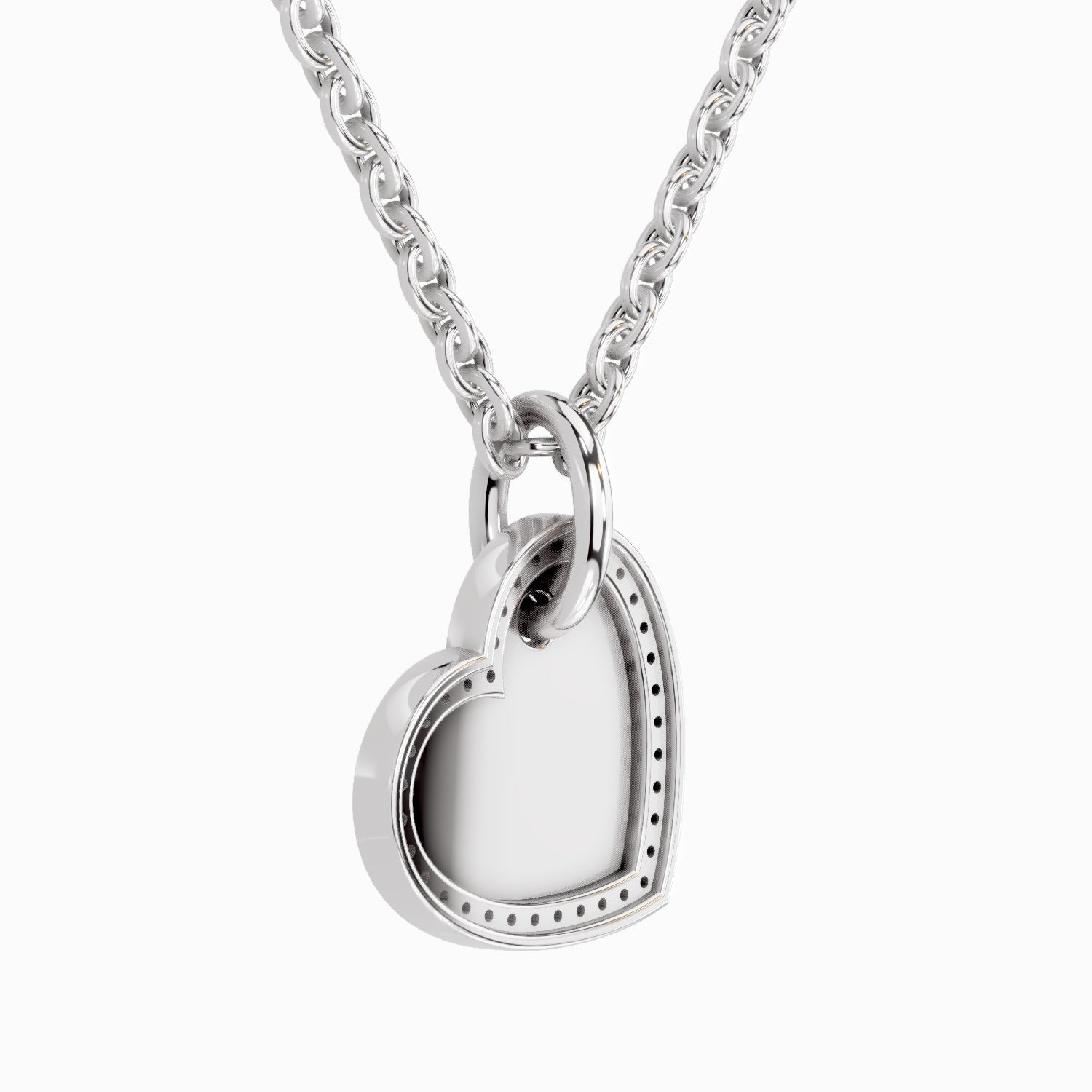 0.07 Carat Heart Pendant | 14K White Gold