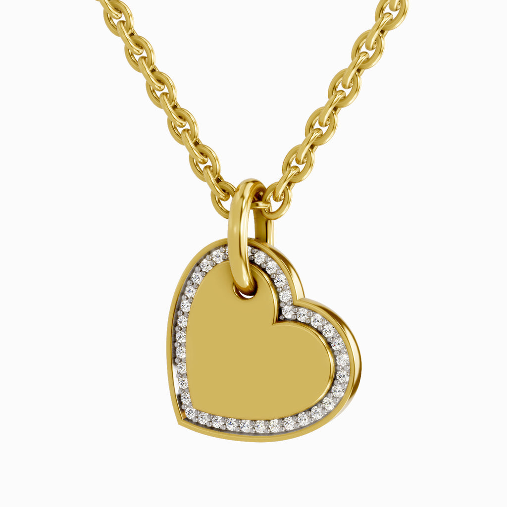 0.07 Carat Heart Pendant | 14K Yellow Gold