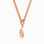 0.04 Carat Round Shape Luminous Curve Pendant | 14K Rose Gold