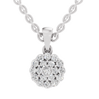 0.31 Carat Snowflake Halo Pendant | 14K White Gold