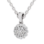 0.31 Carat Snowflake Halo Pendant | 14K White Gold