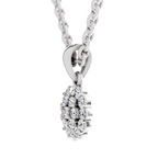 0.31 Carat Snowflake Halo Pendant | 14K White Gold