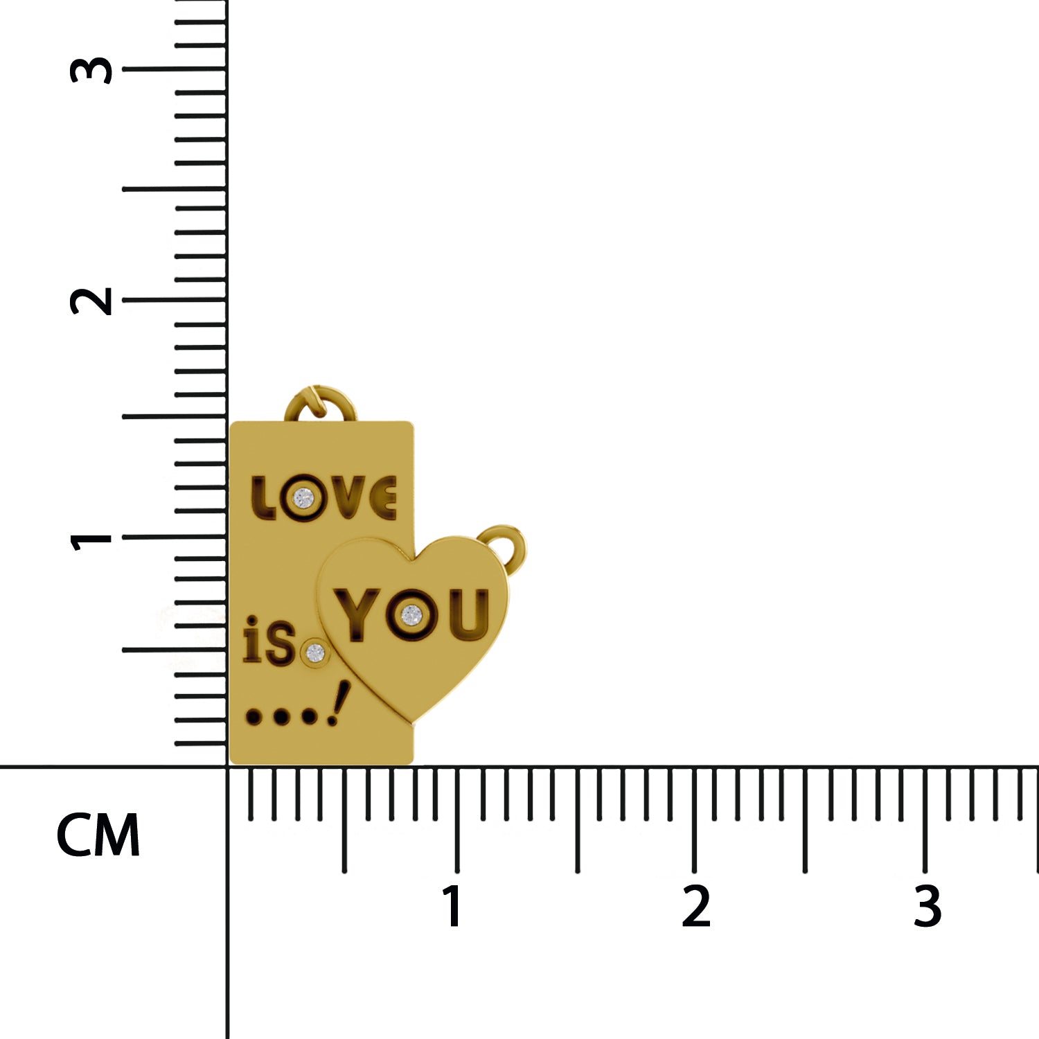 0.01 Carat| 925 Sterling Silver Gold Plated Heart Pendant Necklace