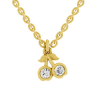 0.17 Carat Sparkling Orchard Cherry Pendant | 14K Yellow Gold