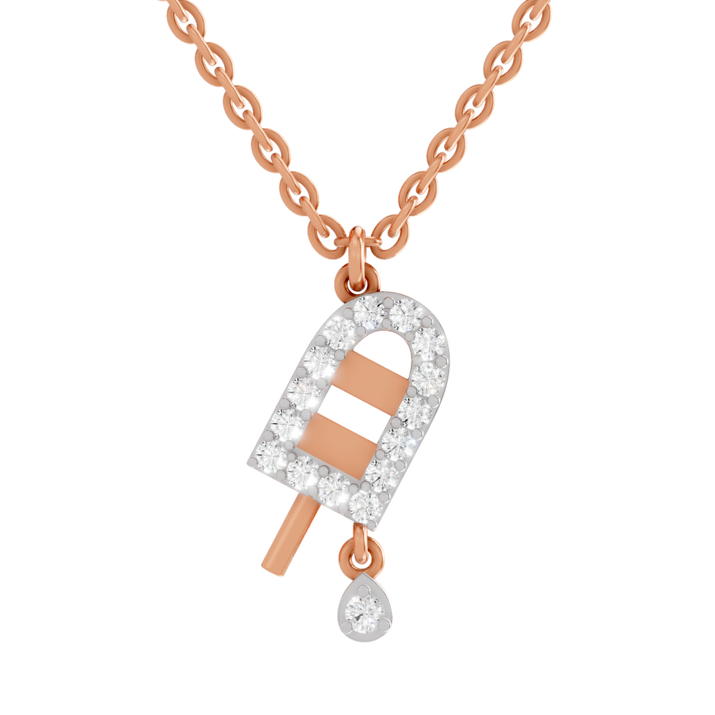 0.31 Carat Popsicle Pendant | 14K Rose Gold
