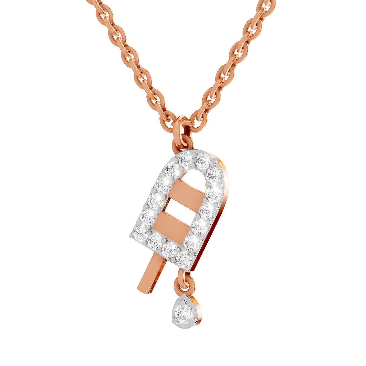 0.31 Carat Popsicle Pendant | 14K Rose Gold