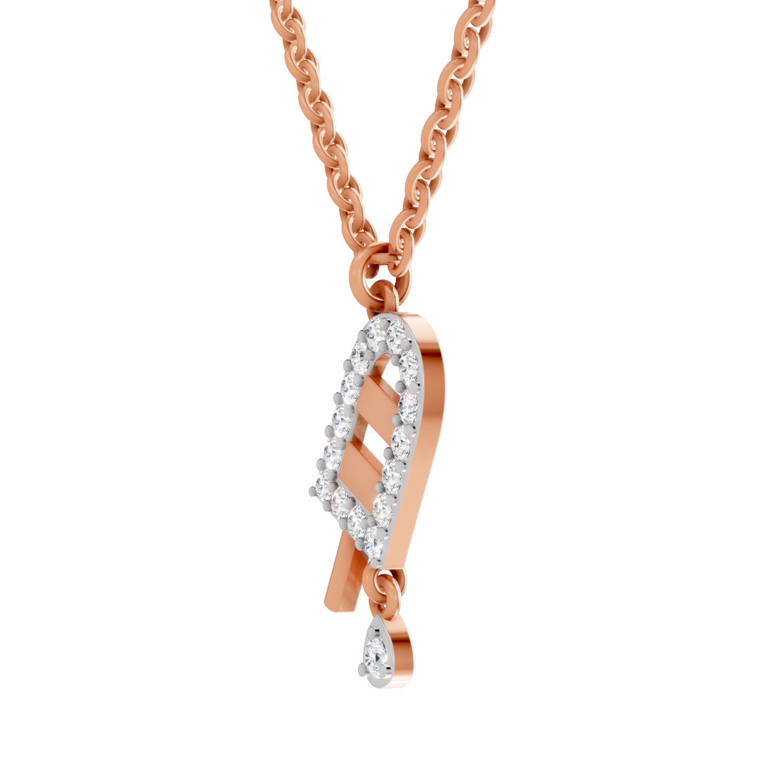 0.31 Carat Popsicle Pendant | 14K Rose Gold