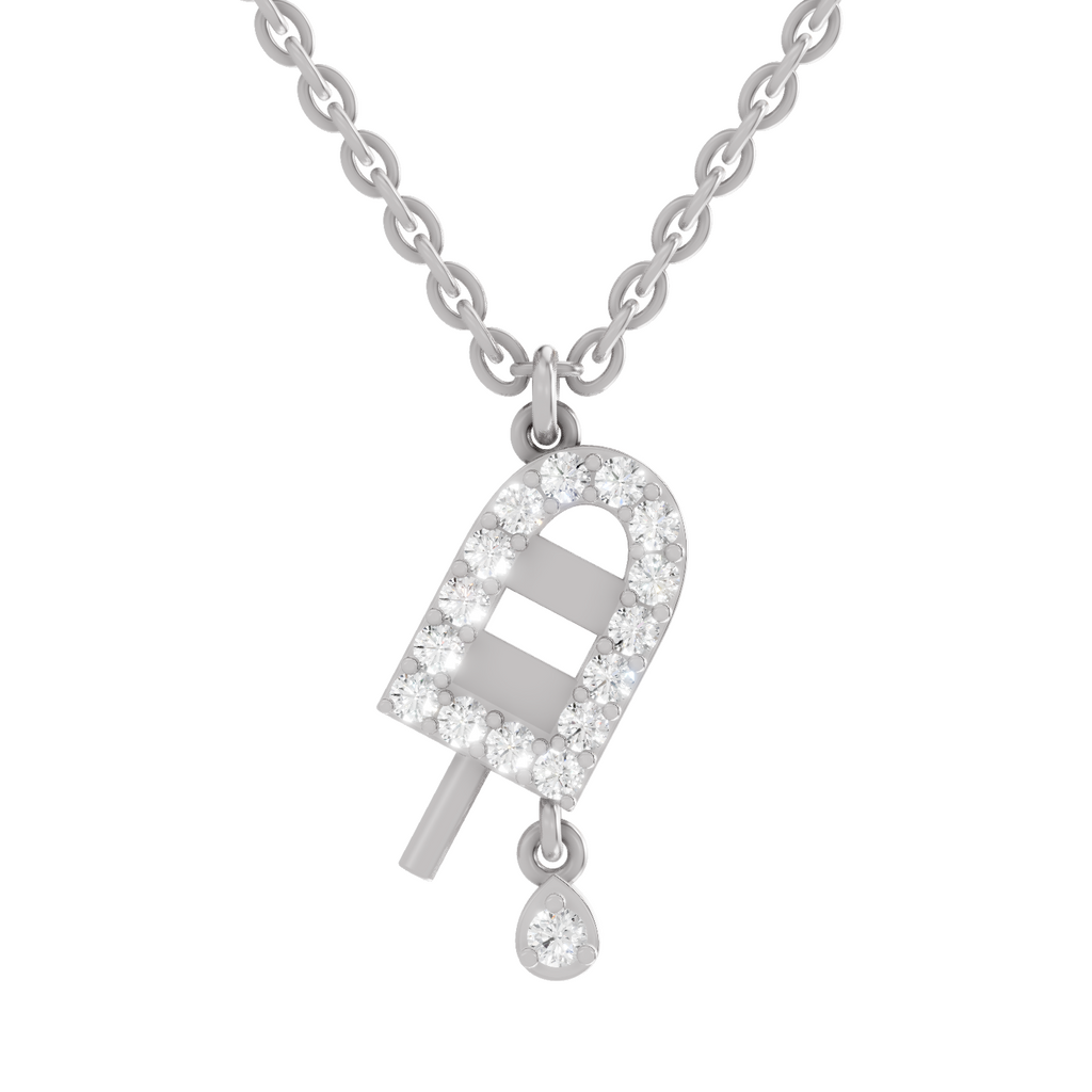0.31 Carat Popsicle Pendant | 14K White Gold