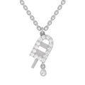 0.31 Carat Popsicle Pendant | 14K White Gold