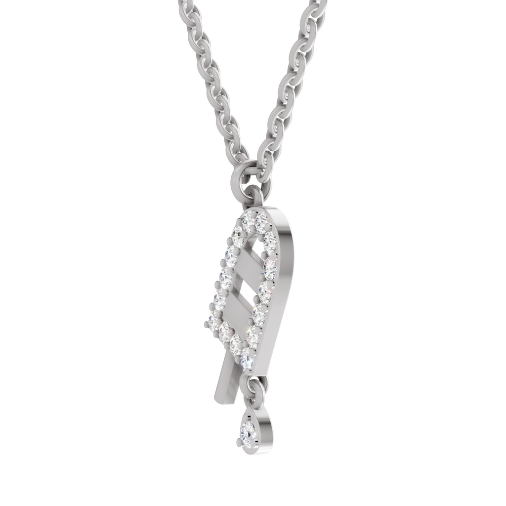 0.31 Carat Popsicle Pendant | 14K White Gold