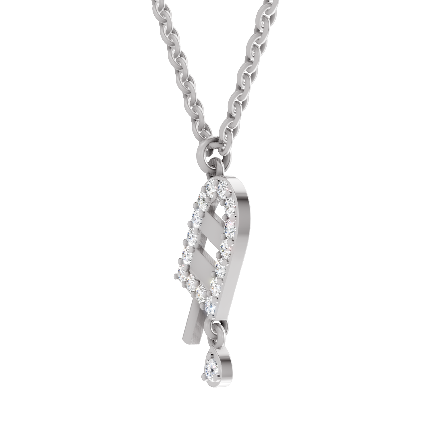 0.31 Carat Popsicle Pendant | 14K White Gold