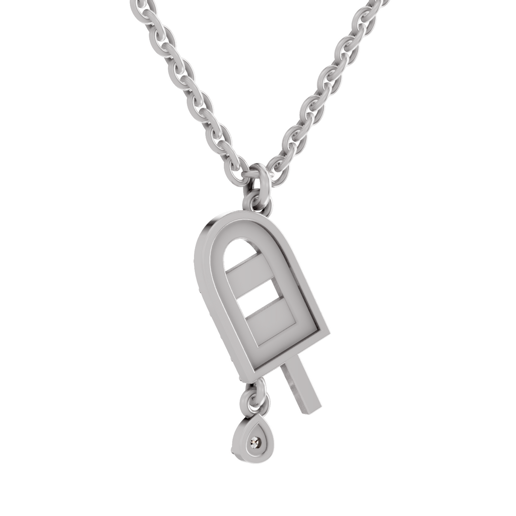 0.31 Carat Popsicle Pendant | 14K White Gold
