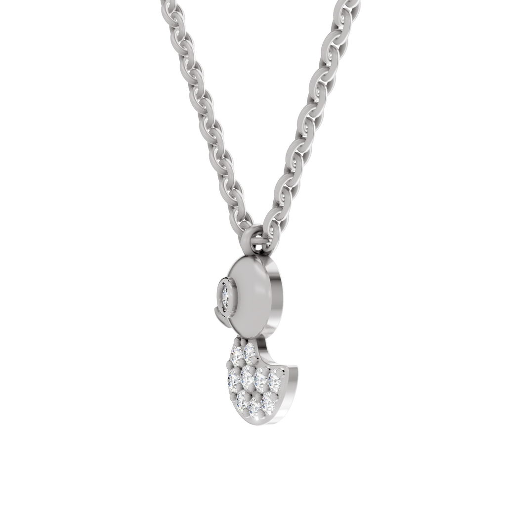 0.18 Carat Pave-Set Rubber Ducky Pendant | 14K White Gold