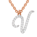 0.31 Carat Velvet V Pendant | 14K Rose Gold