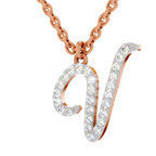 0.31 Carat Velvet V Pendant | 14K Rose Gold